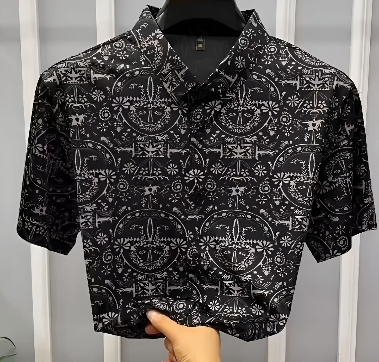 2025 Light luxury quality short-sleeved patterned shirt