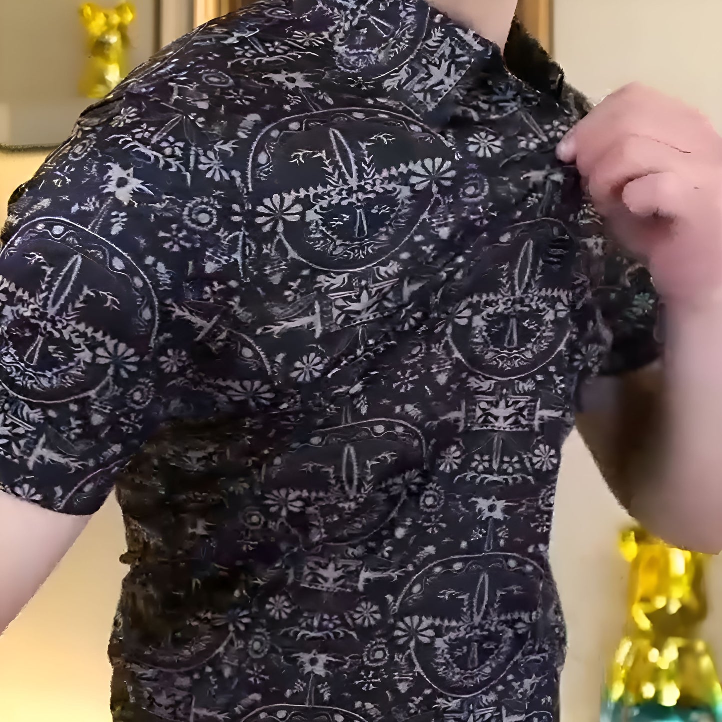 2025 Light luxury quality short-sleeved patterned shirt