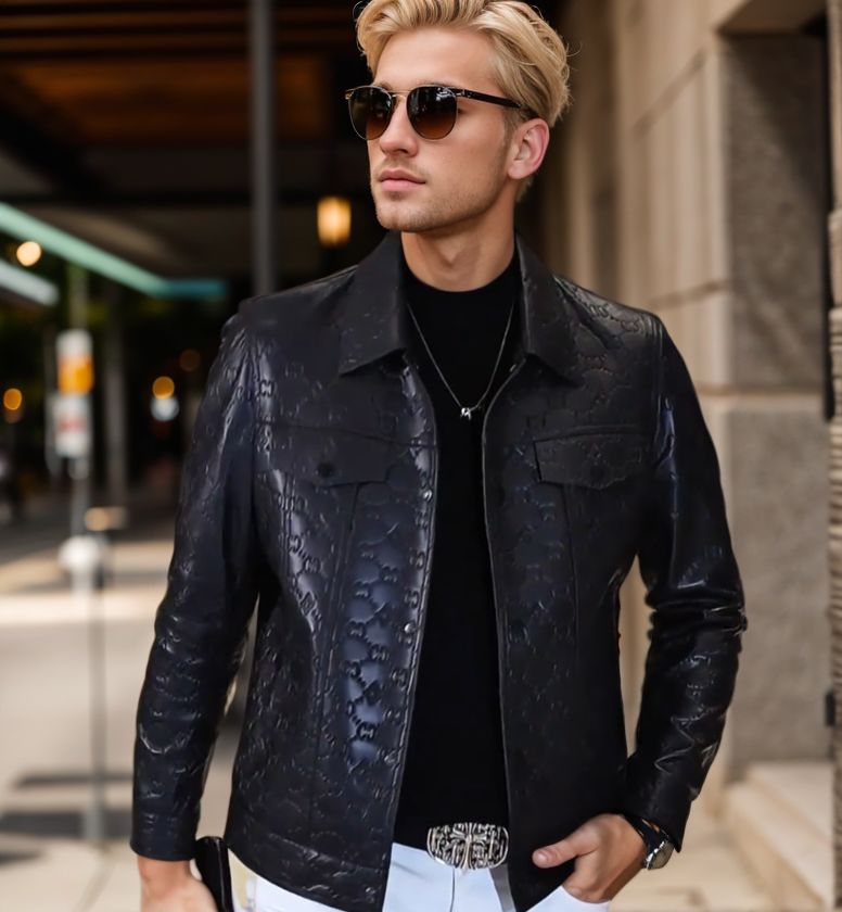Double C Leather Jacket)