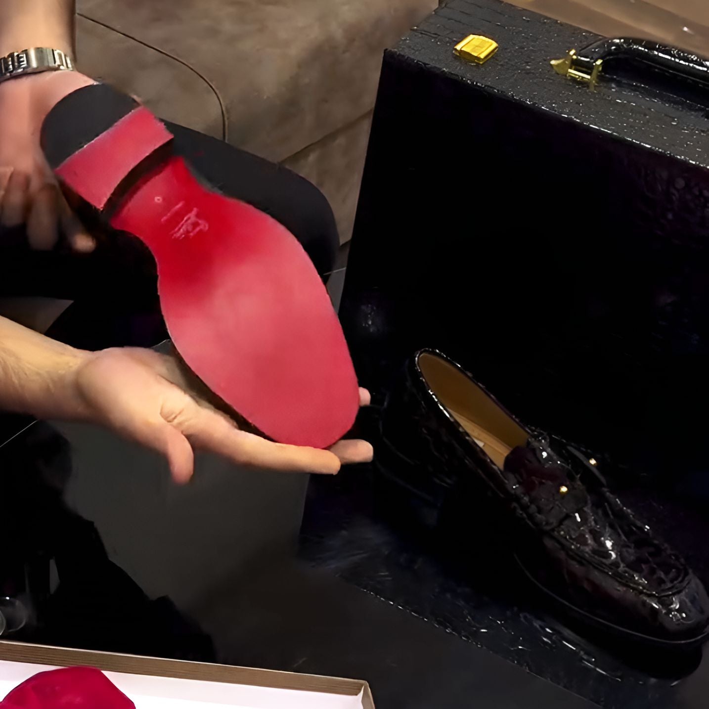 Black Leopard Loafers