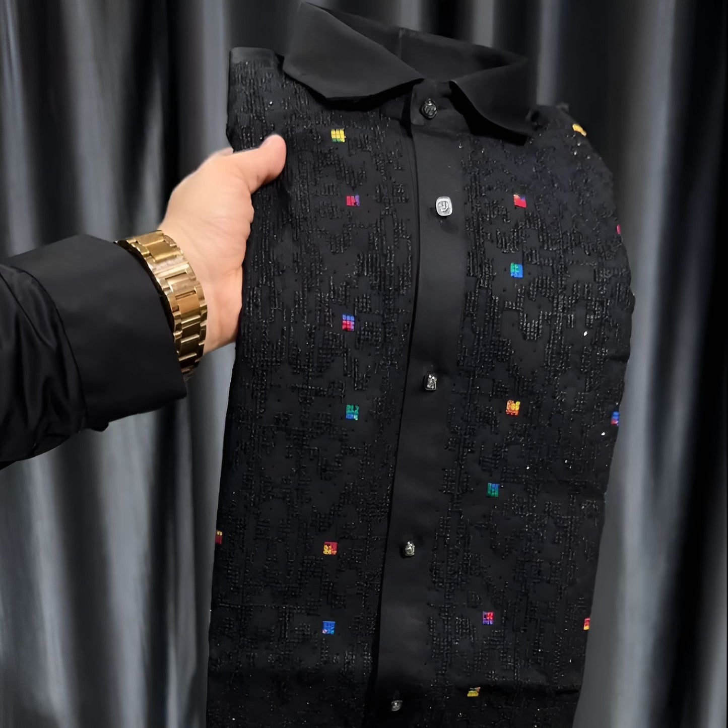 Rainbow Bean Textured Glitter Shirt