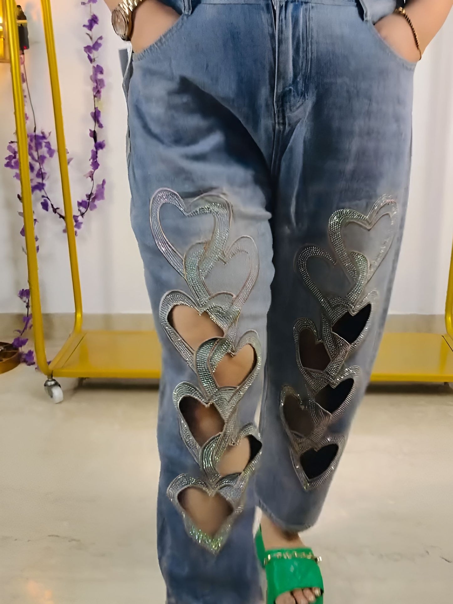 Heart to Heart Cutout Jeans