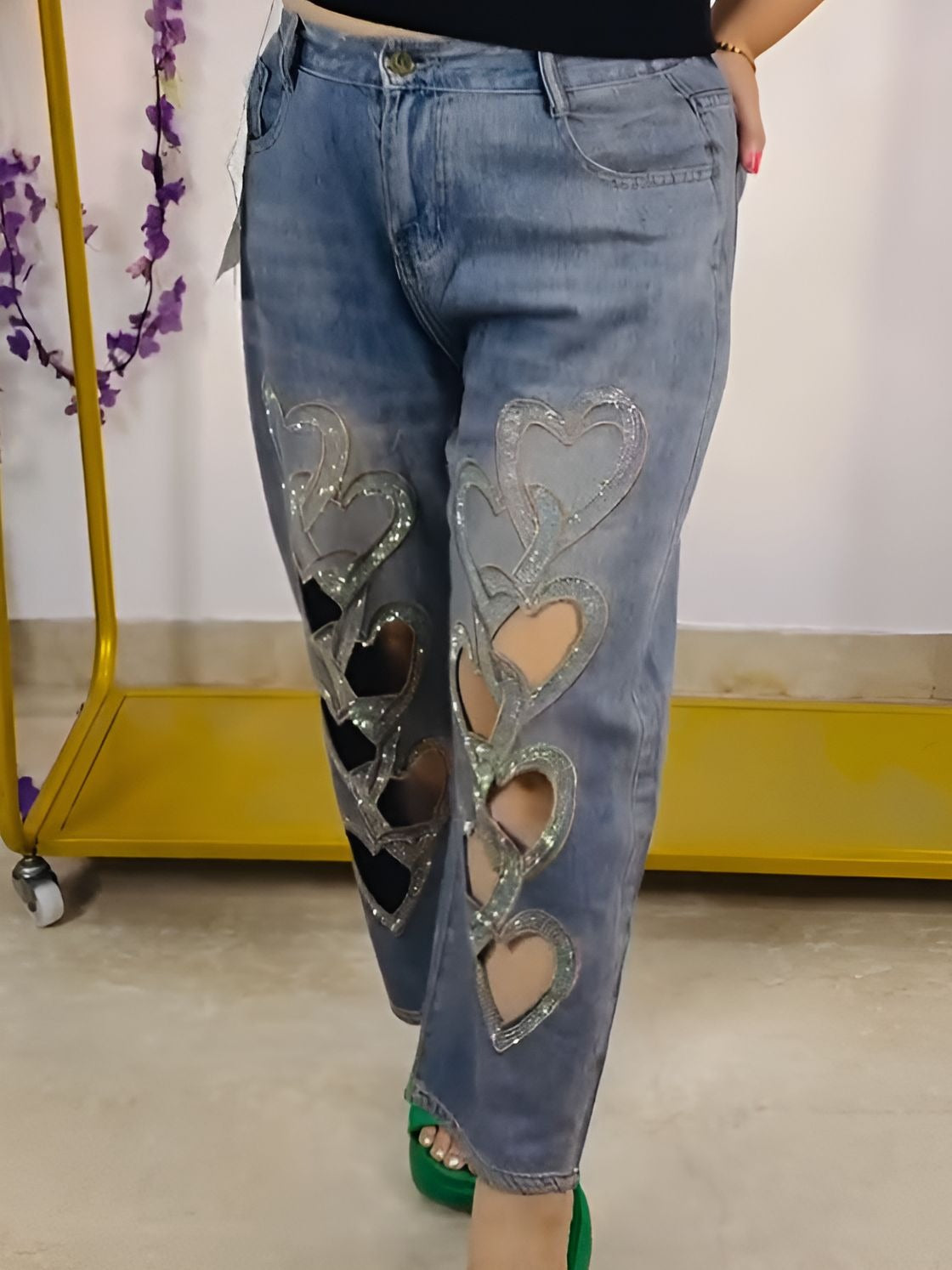 Heart to Heart Cutout Jeans