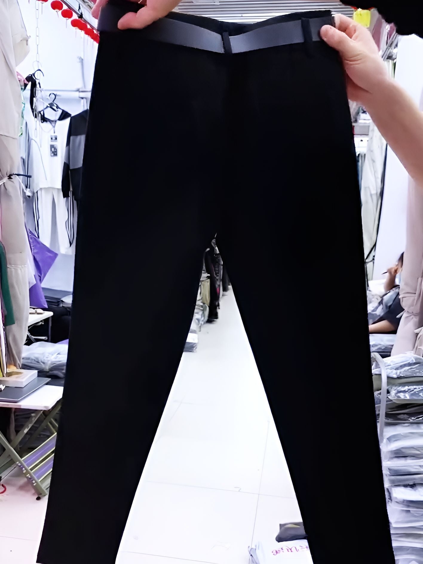 Jeans with rhinestone hems