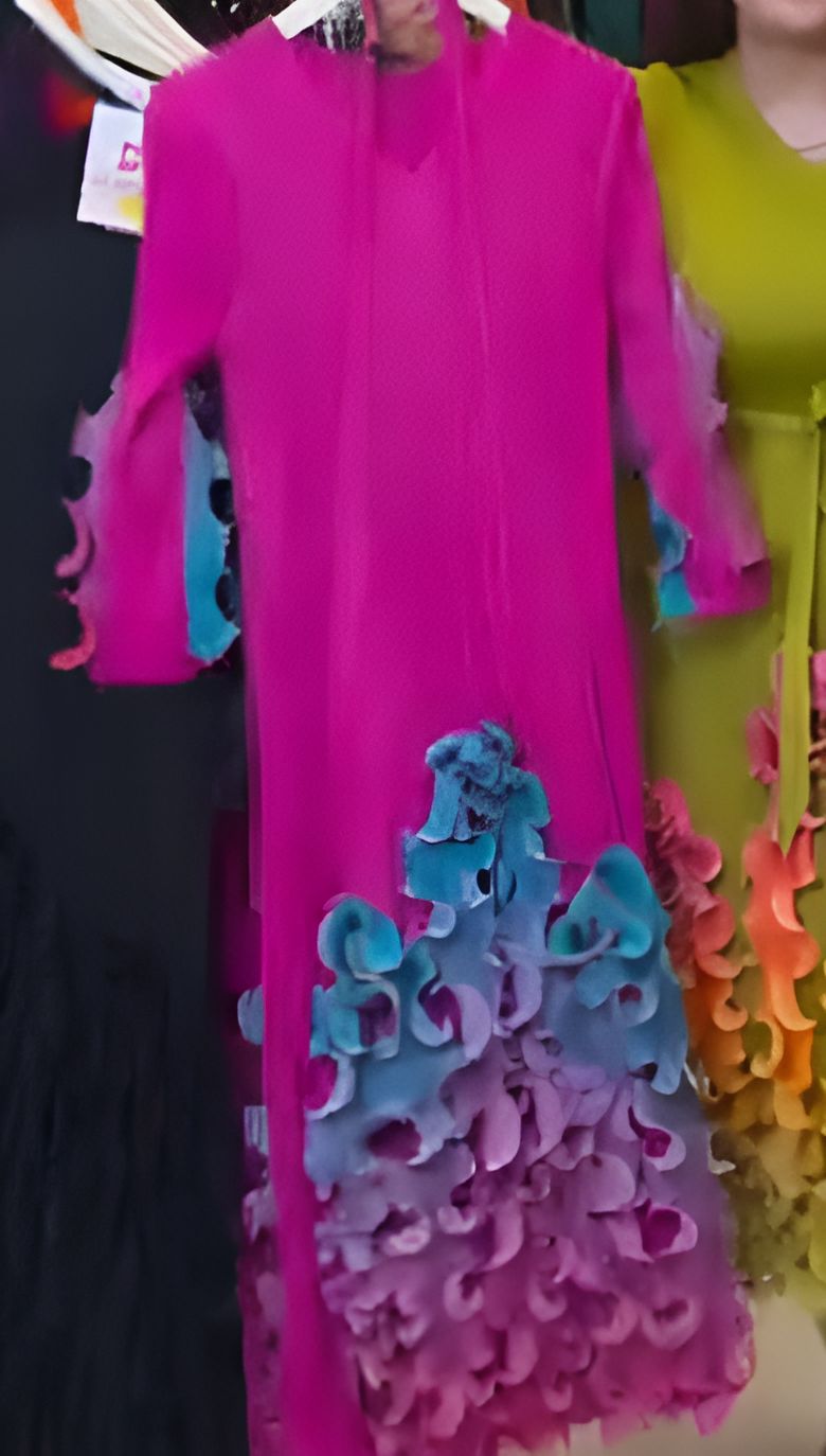 Gradient contrast spiral skirt