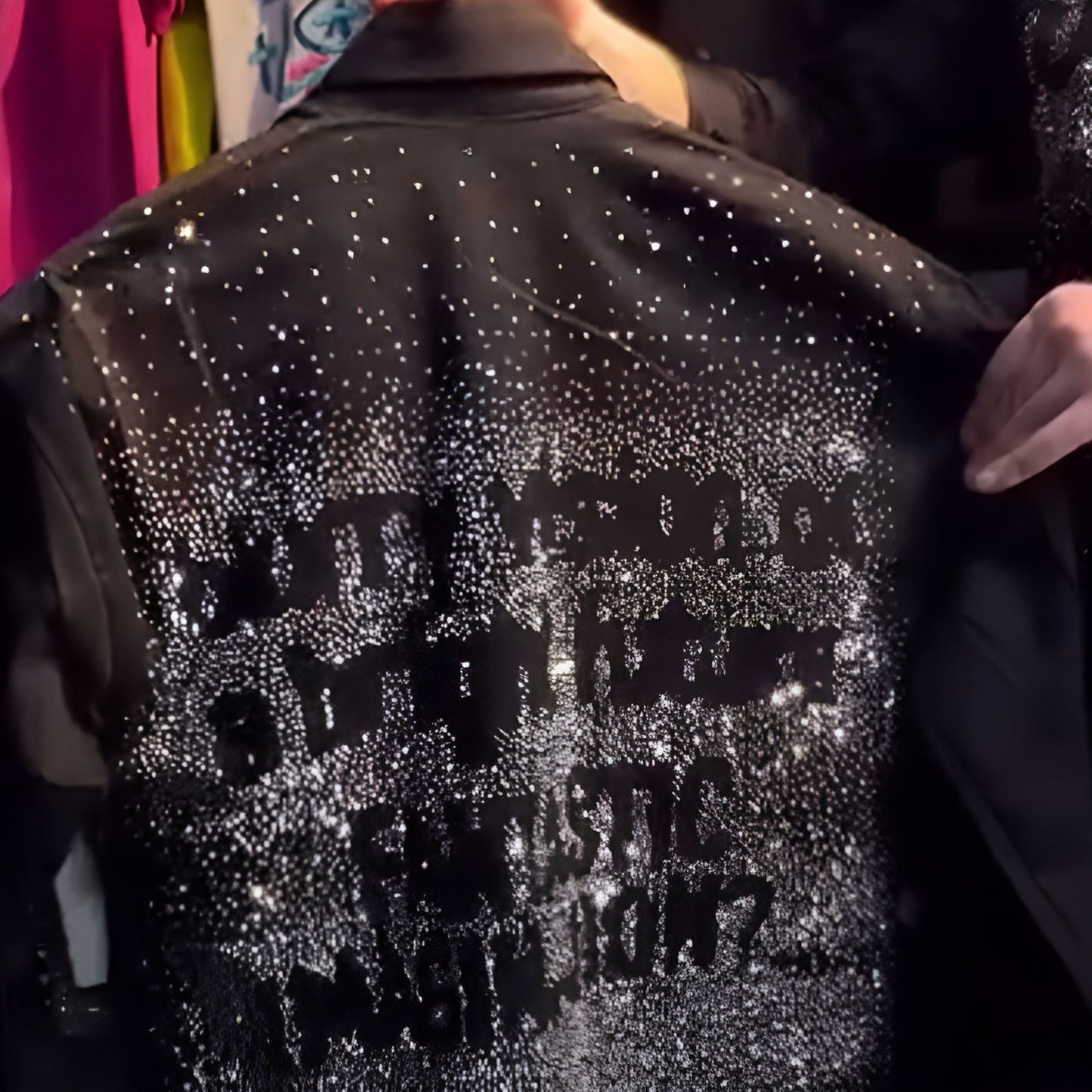 Diamond Galaxy Lettering Black Shirt