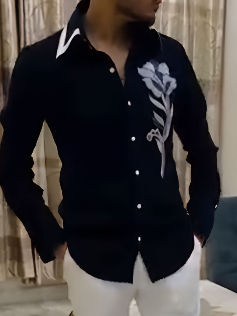 Silver Floral Shirt