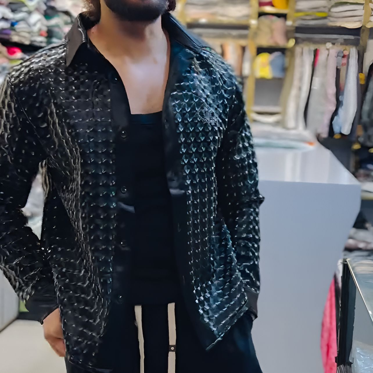 Crown Leather Shirt
