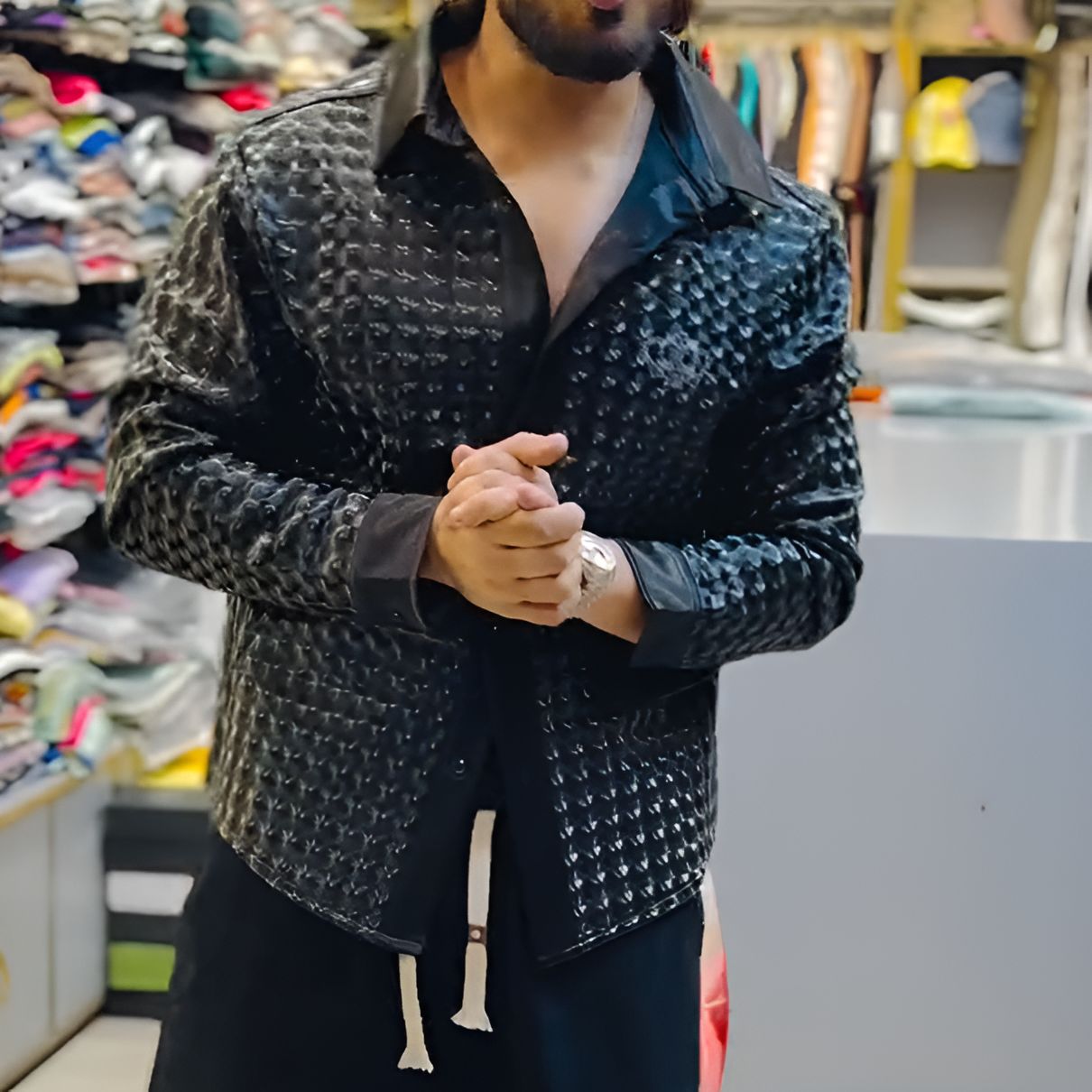 Crown Leather Shirt