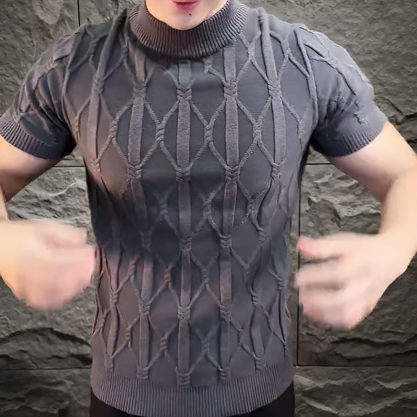 5-Sleeve Half-Turtleneck Knit