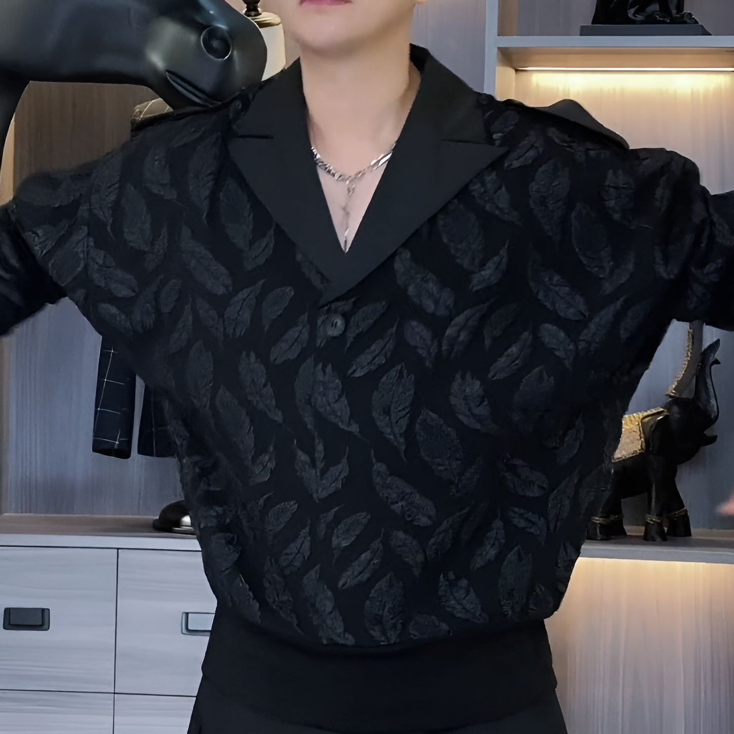 Leaf Print Autumn Wear