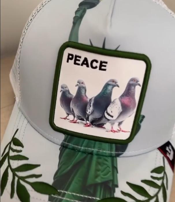 Sunscreen Mesh Pure Cotton Embroidered Peace Dove Baseball Cap