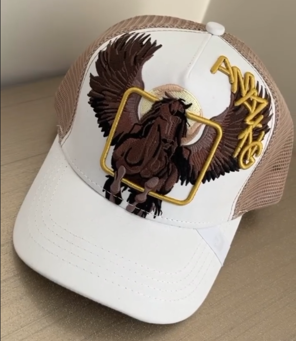 Sunscreen Mesh Pure Cotton Embroidered Pegasus Baseball Cap