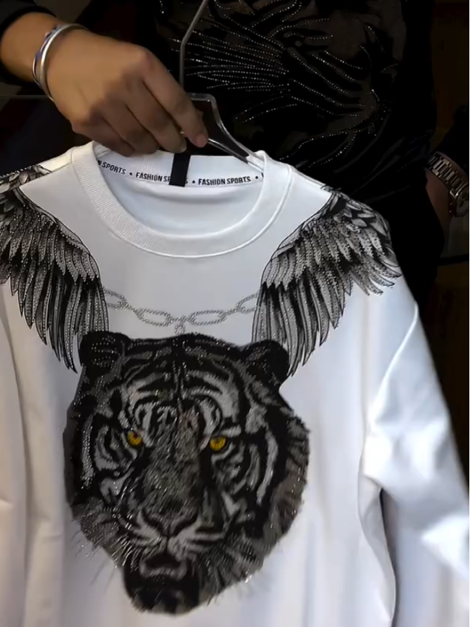 Flying Tiger White Hoodie