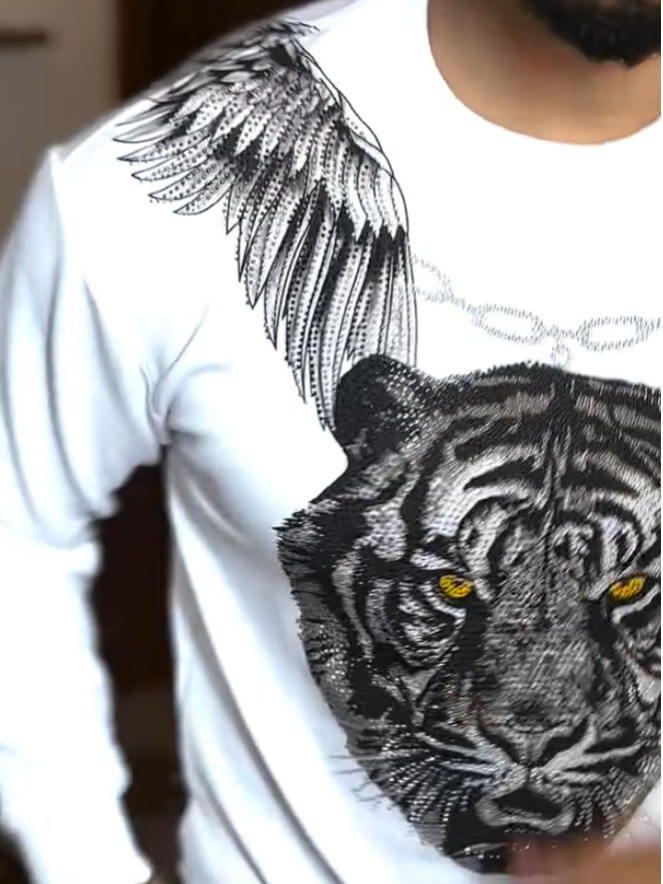 Flying Tiger White Hoodie