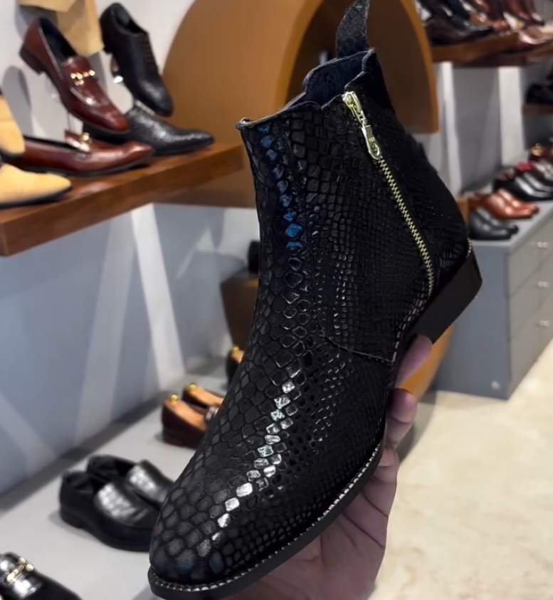 Snake Print Boots