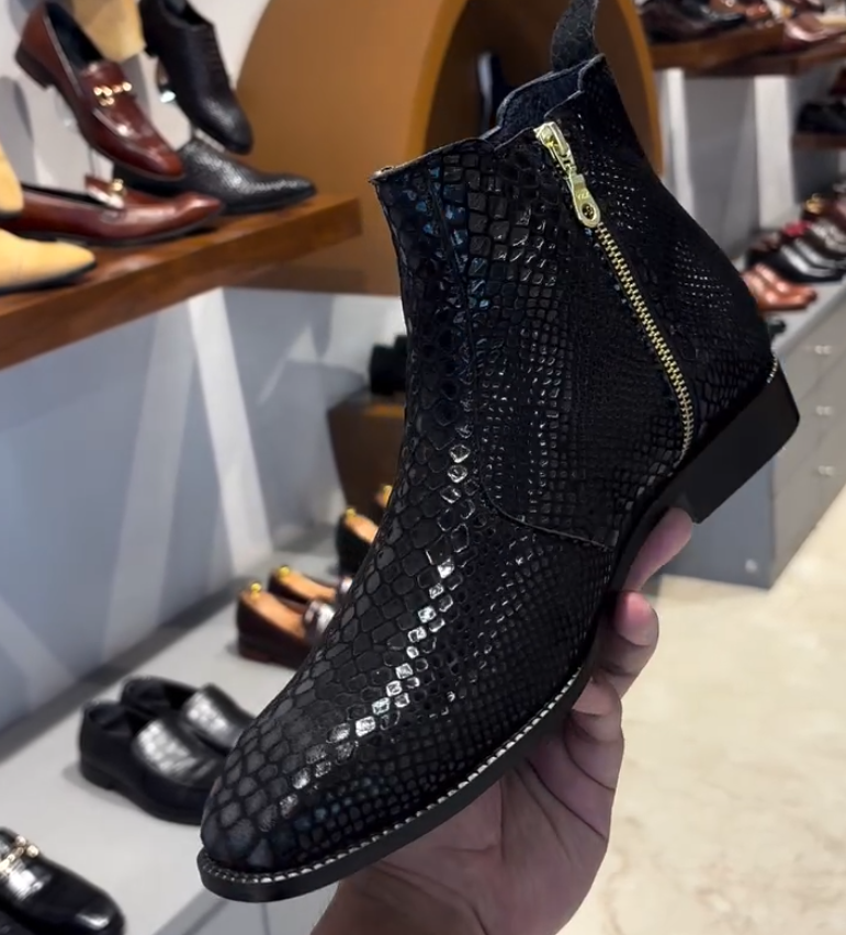 Snake Print Boots