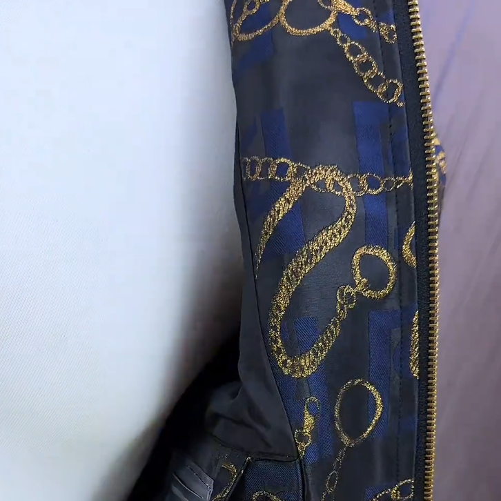 Gold Chain Navy Jacket