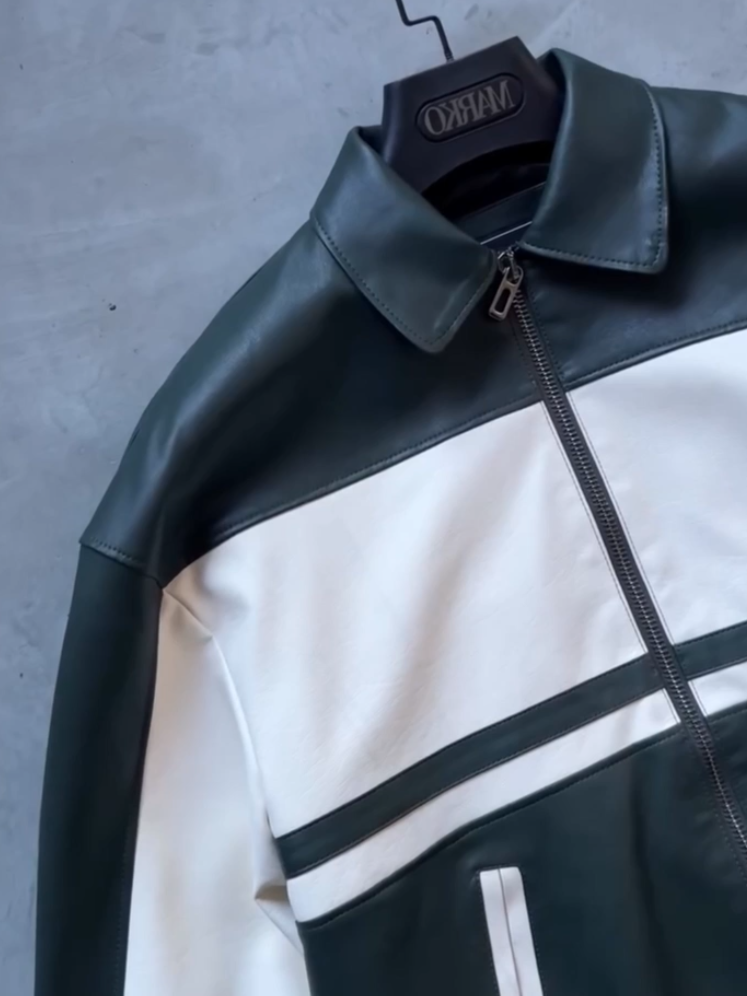 Black & White Leather Jacket