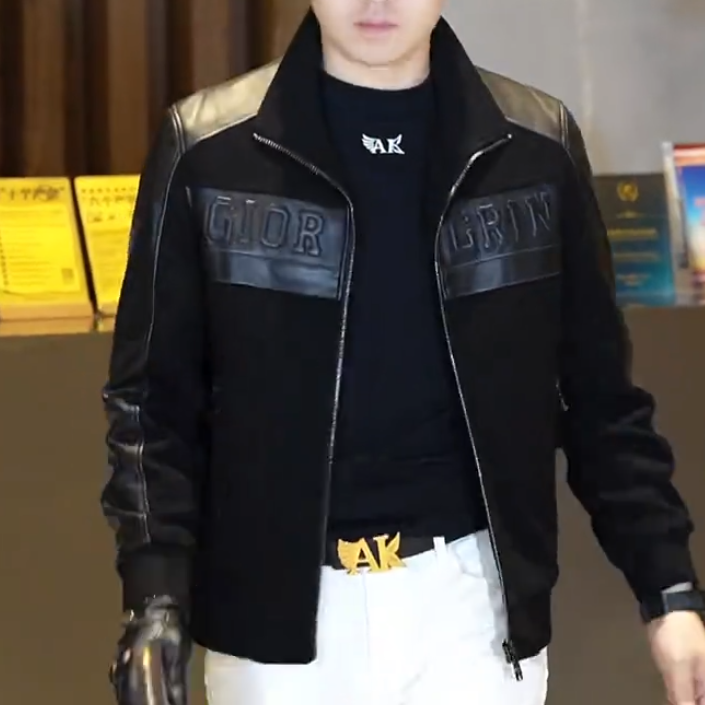 Patchwork Leather Jacket