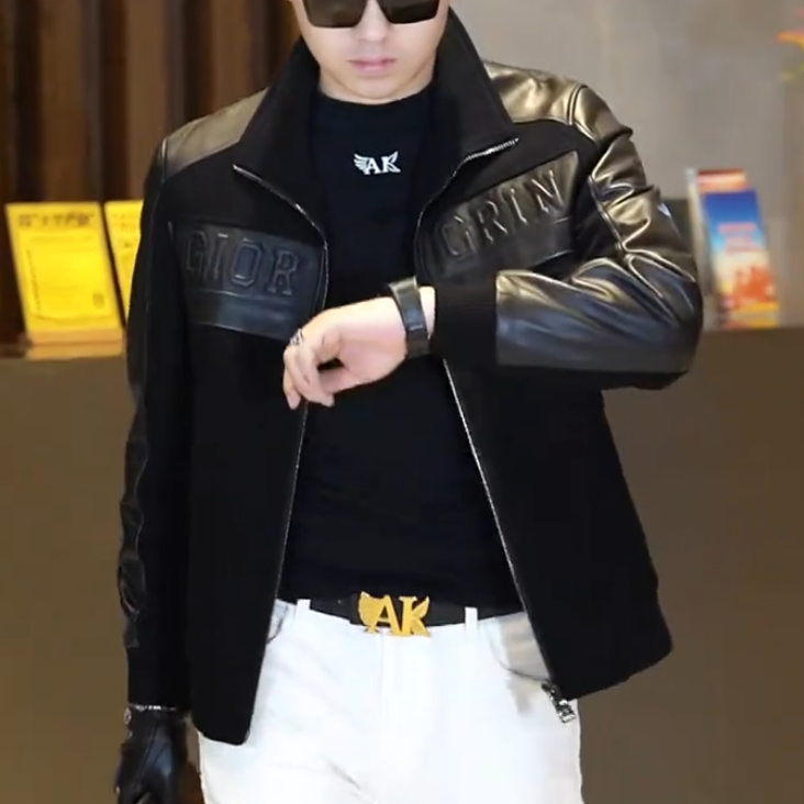 Patchwork Leather Jacket