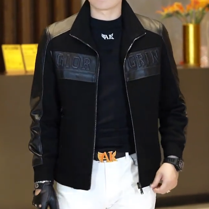 Patchwork Leather Jacket