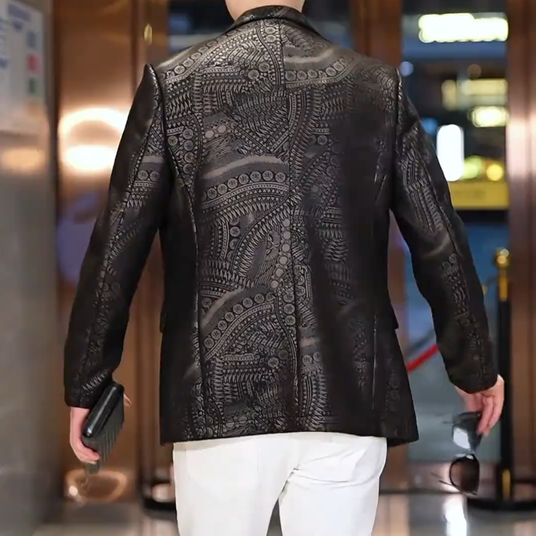 Reflective Pinstripe Suit