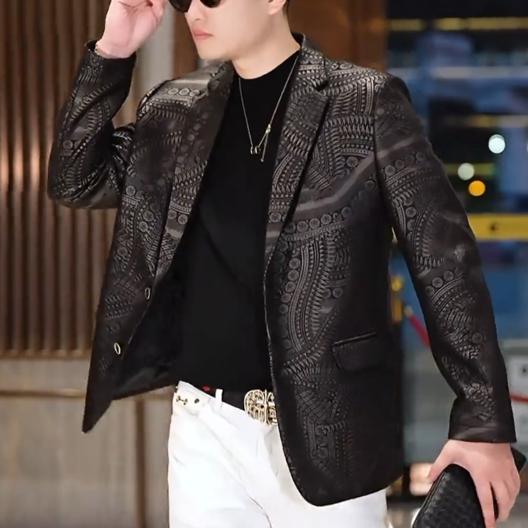 Reflective Pinstripe Suit