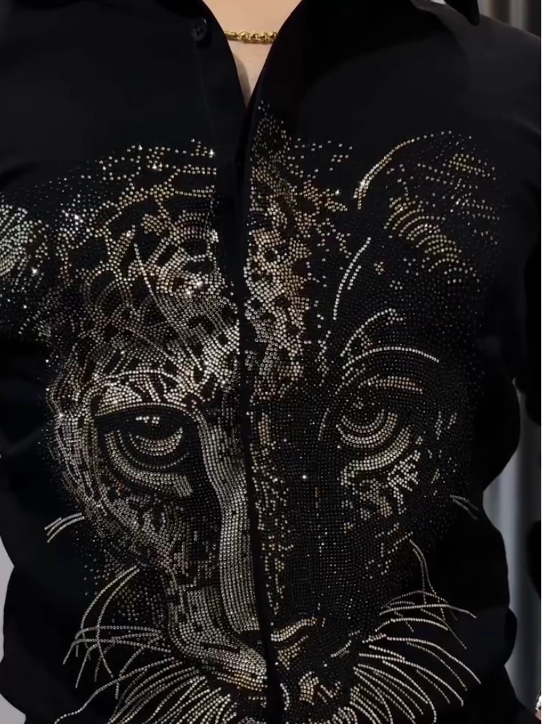Leopard Crystal Shirt