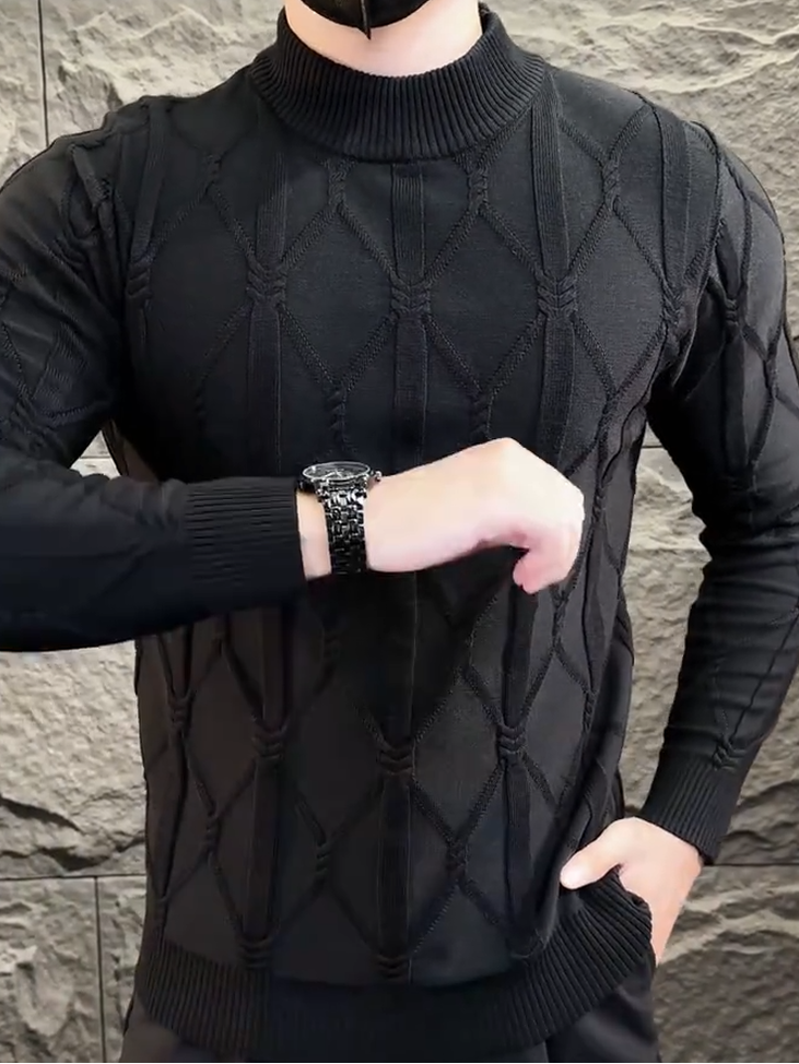Long Sleeve Half-Turtleneck Knit