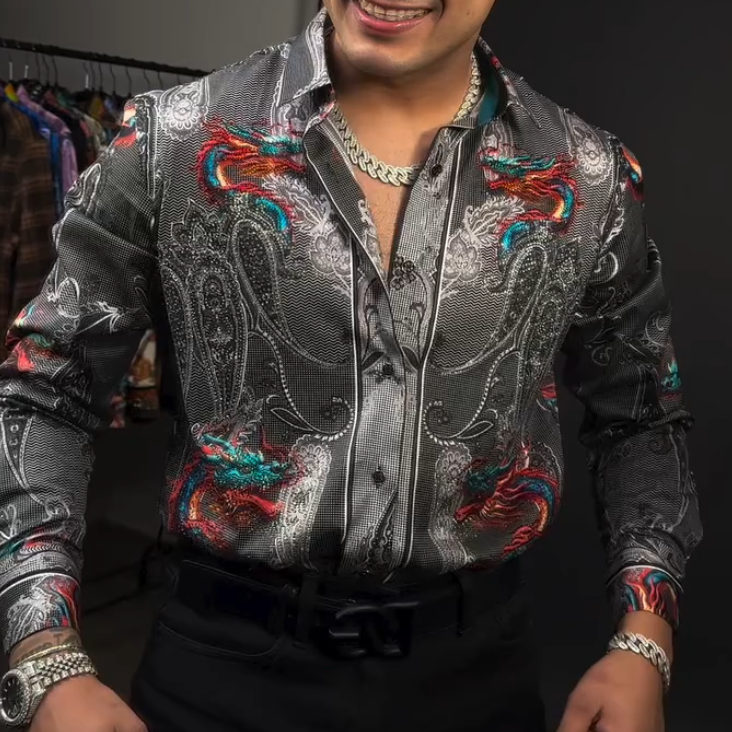Silver Peacock Shirt