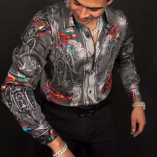 Silver Peacock Shirt