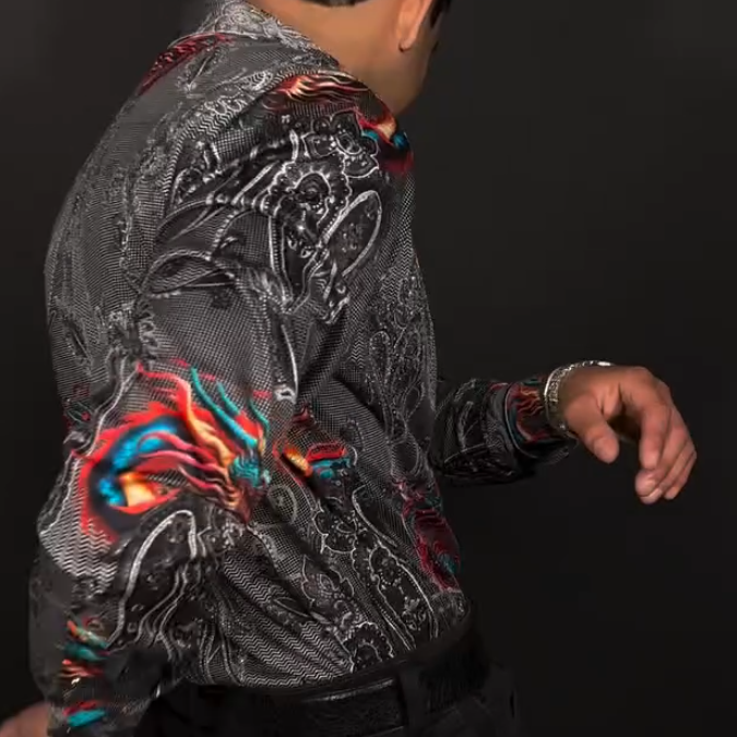 Silver Peacock Shirt