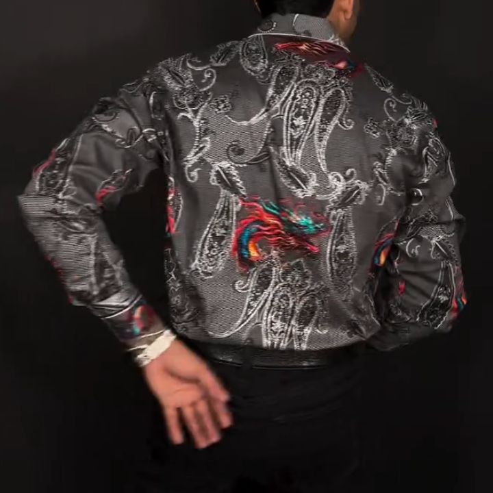 Silver Peacock Shirt