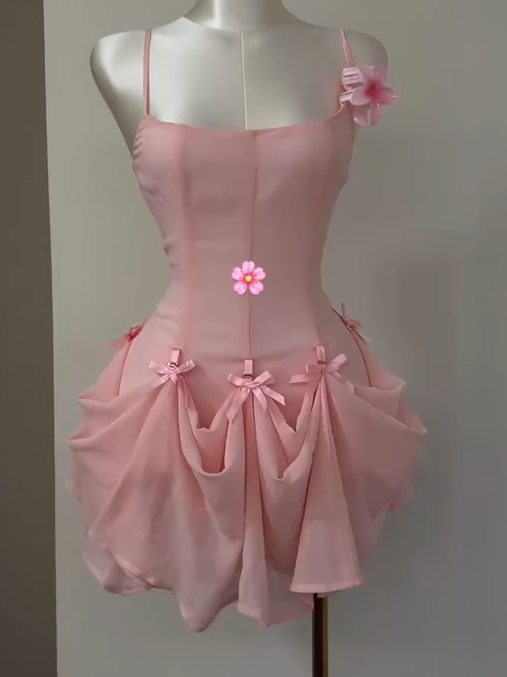 3-Way Peach Blossom Dress