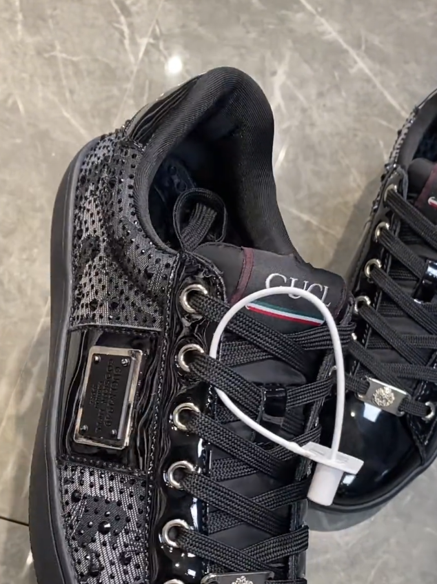 Black Crystal Sneakers