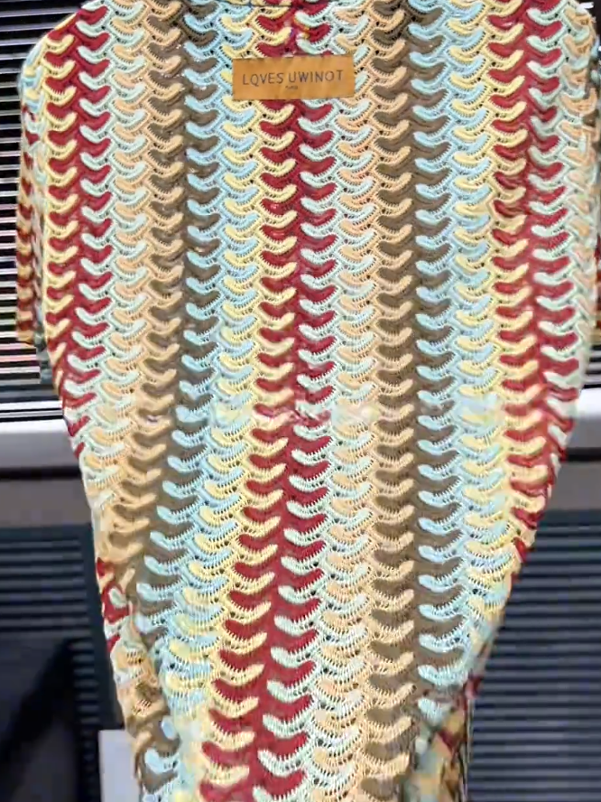 Multi-Color Wave Knit Tee