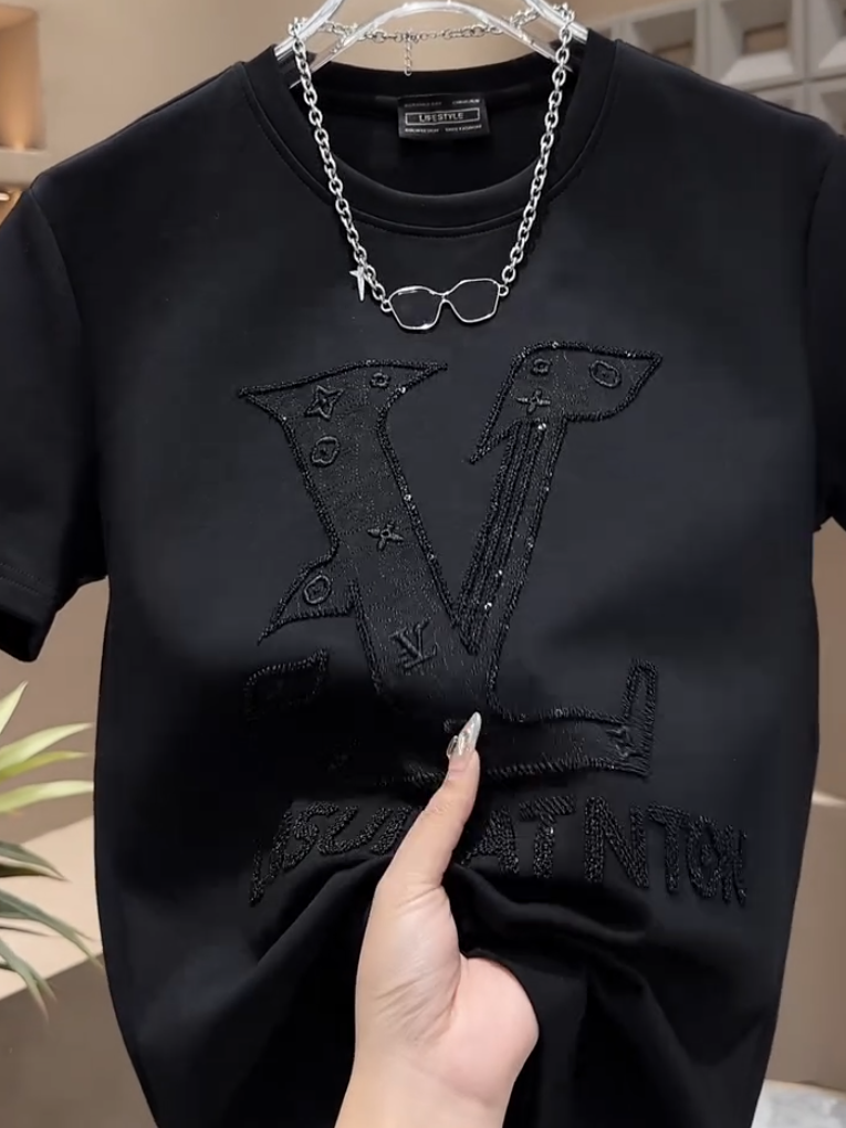 3D Embroidered Solid Tee