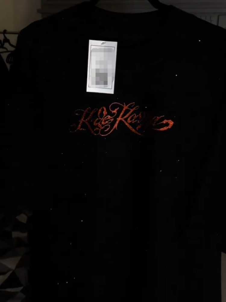 Red Sparkle Black Tee
