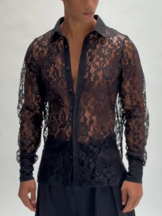 Lace Black Shirt