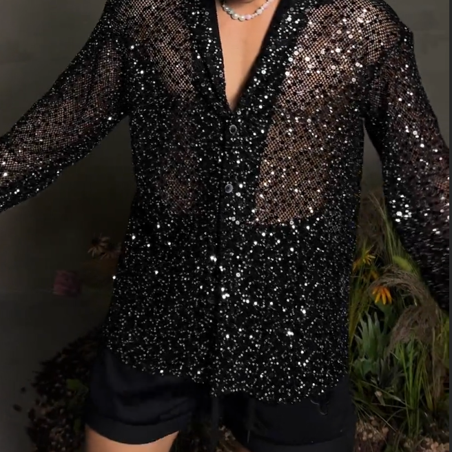 See-through diamond shirt