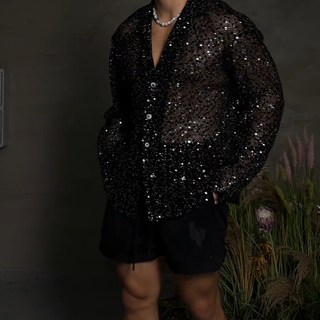 See-through diamond shirt