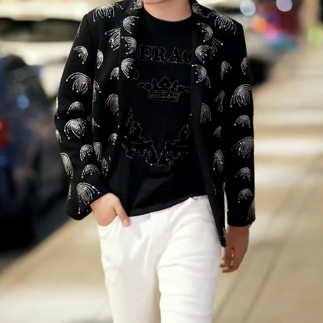 Jellyfish Sequined Black Suit