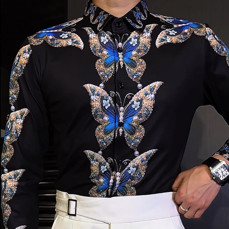 Blue Diamond Butterfly Shirt