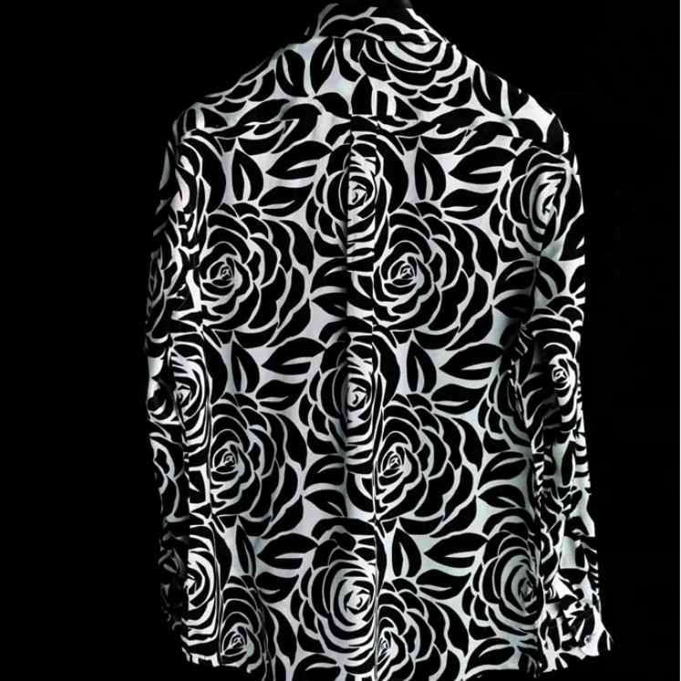 Black Rose White Men's Shirt
