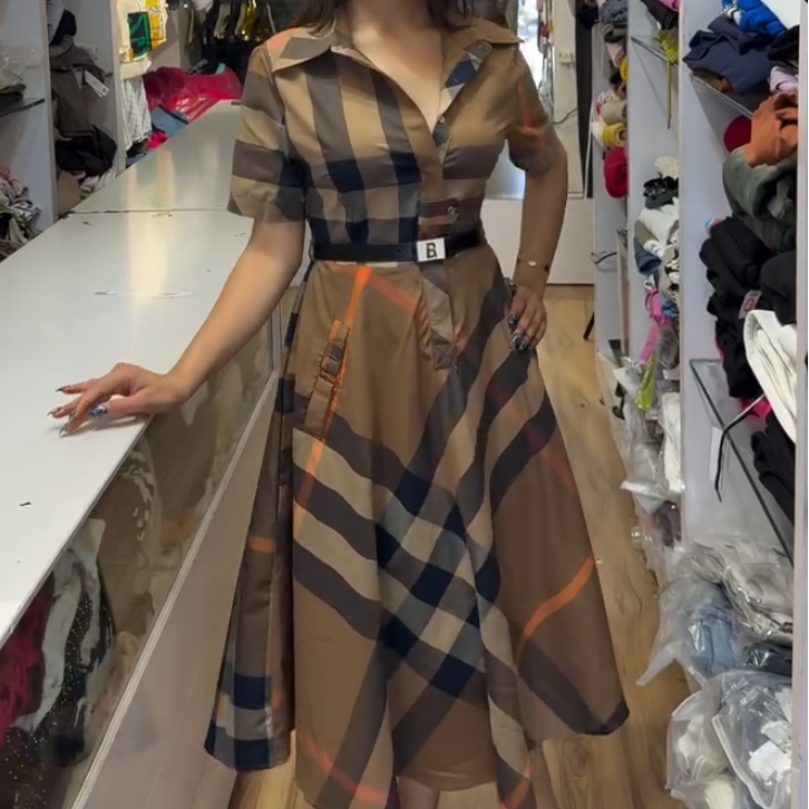 Plaid women's dress