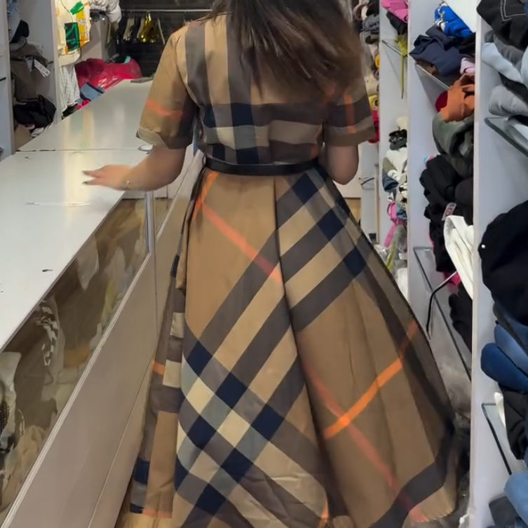 Plaid women's dress