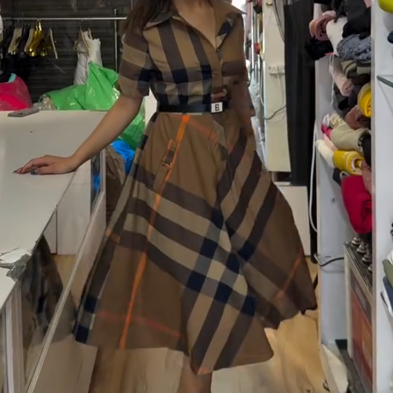 Plaid women's dress