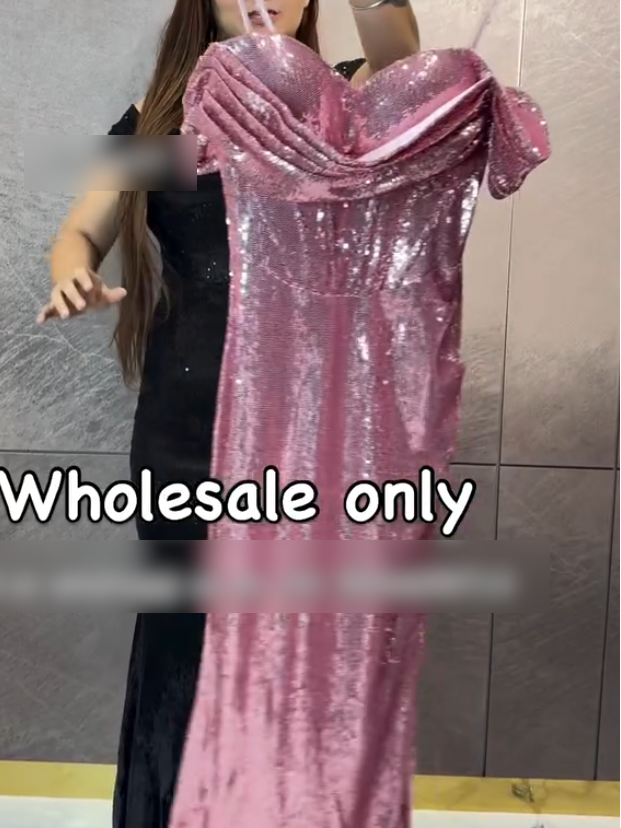 Sequined evening dress