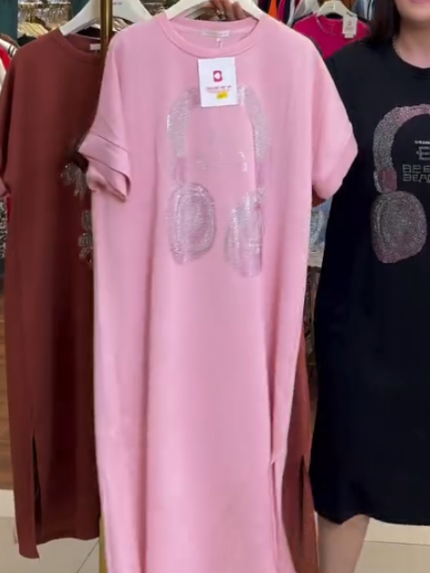 Headphones T-shirt dress